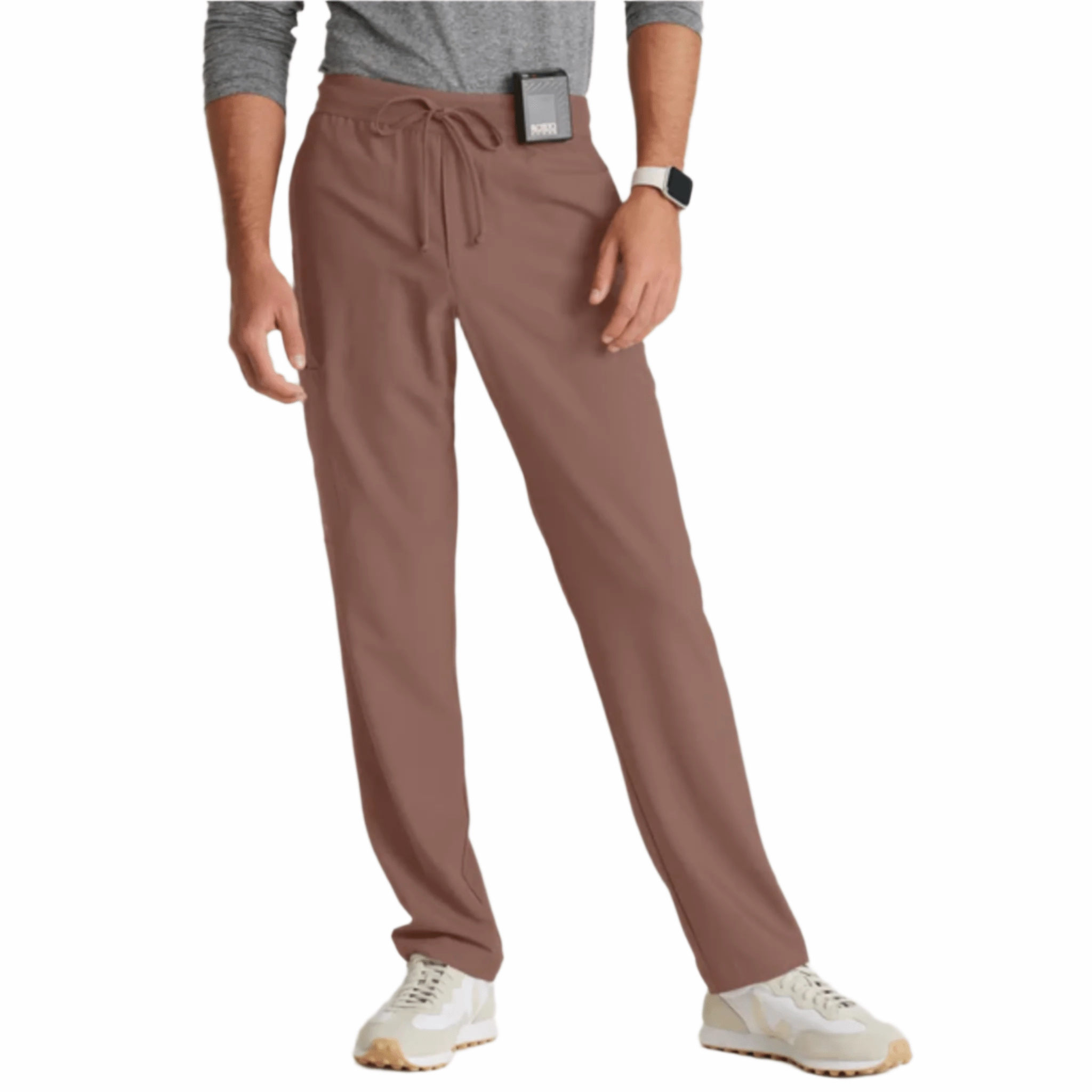 Barco Men's Highland Slim Straight Leg Scrub Pant - Driftwood Walk Friendly Basic Stretch