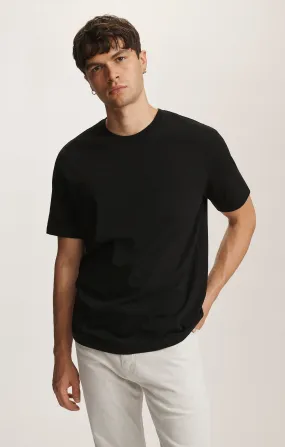 BASIC SHORT SLEEVE T-SHIRT IN BLACK Office Casual