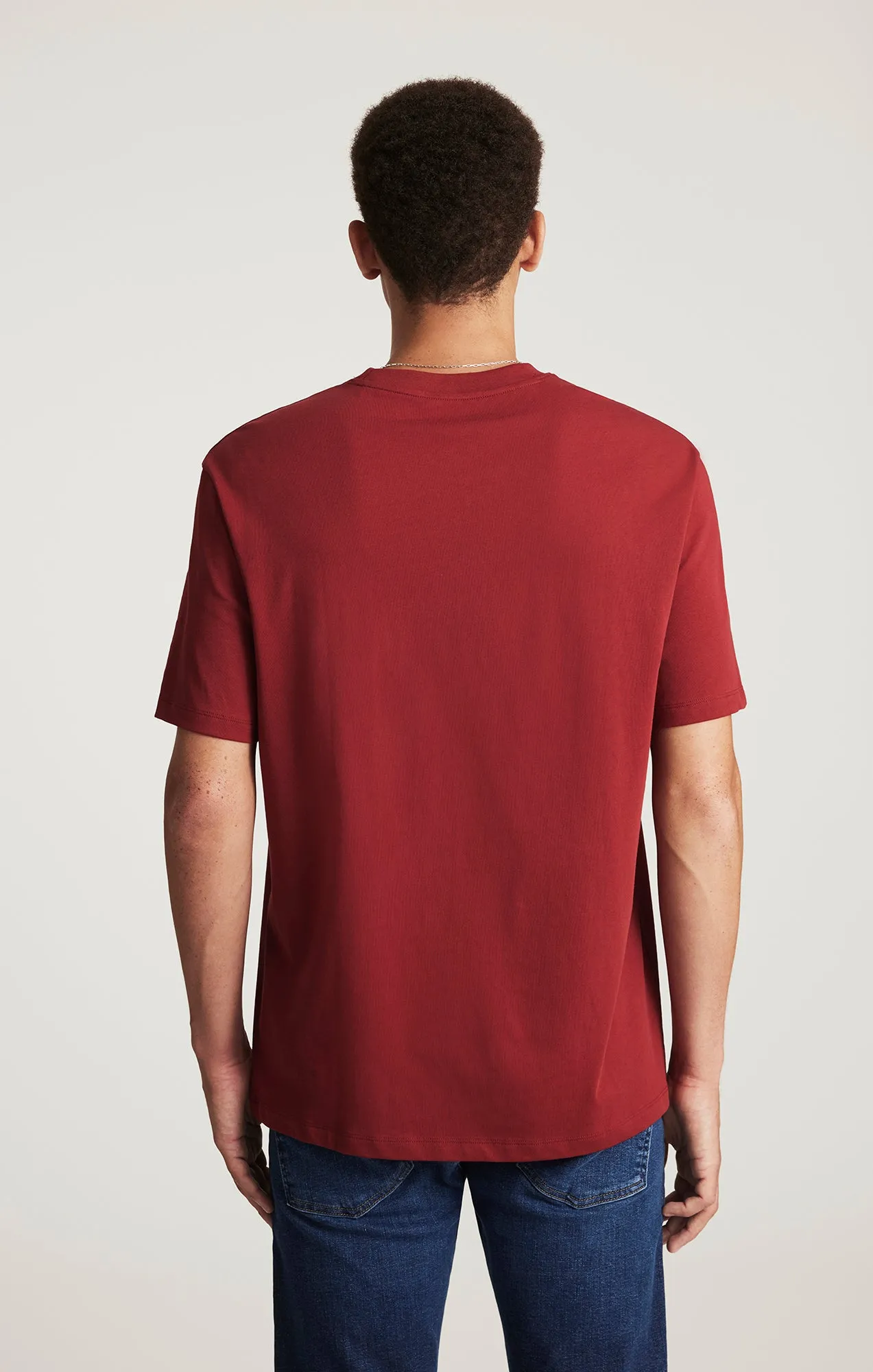 Ethically Sourced Materials BASIC SHORT SLEEVE T-SHIRT IN WINERY