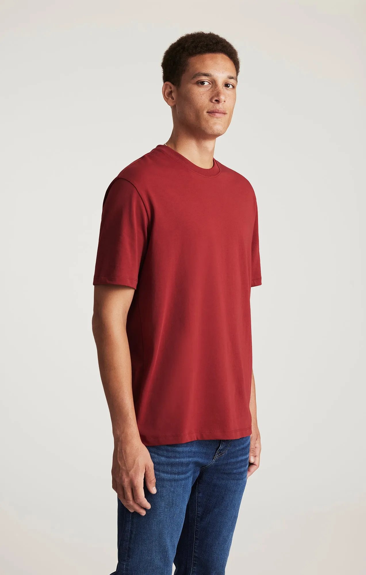 Street Trend Look BASIC SHORT SLEEVE T-SHIRT IN WINERY
