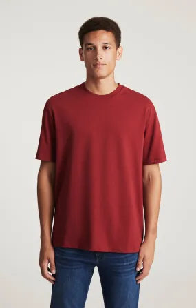 BASIC SHORT SLEEVE T-SHIRT IN WINERY EcoFriendlyDyes Cozy Waistband