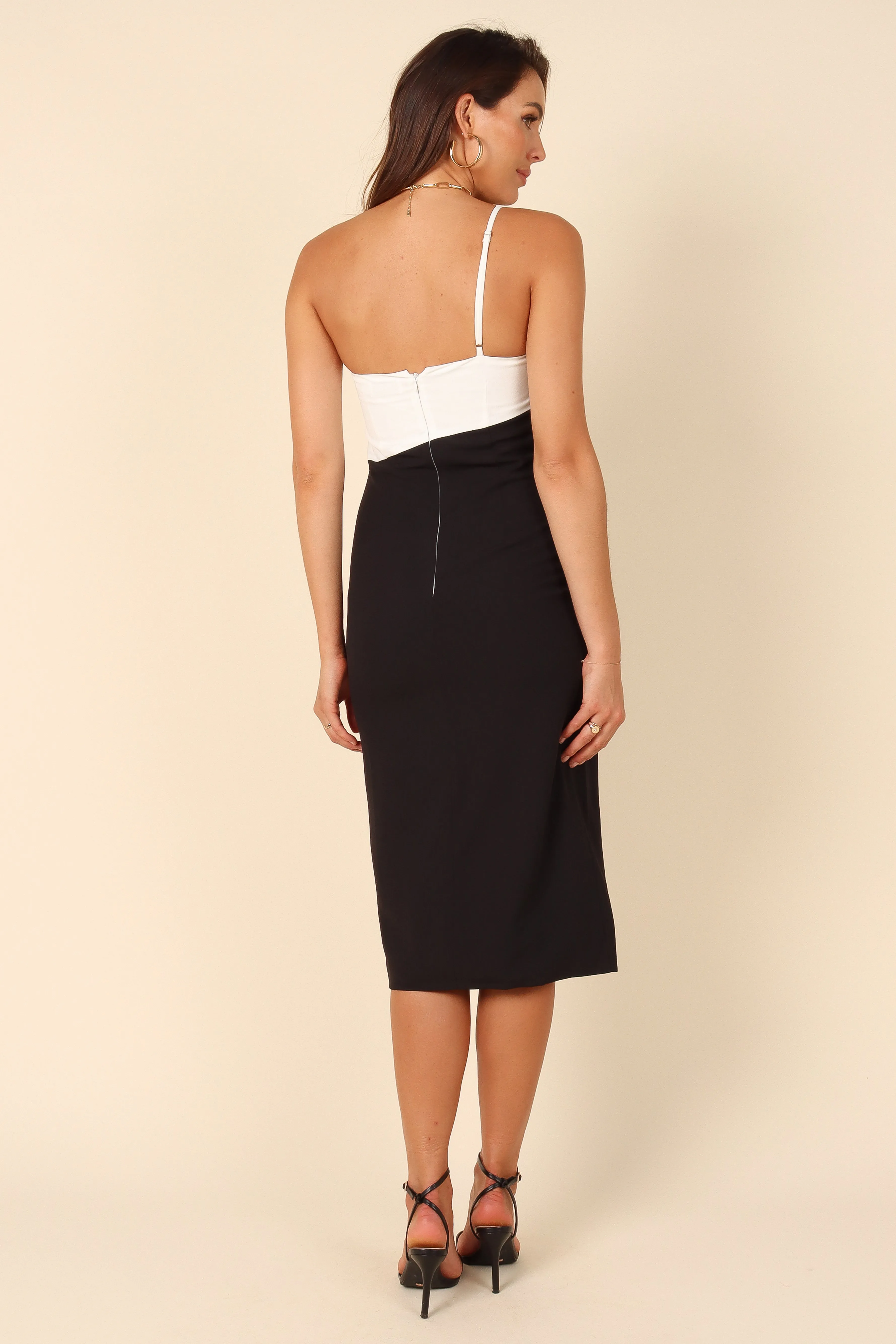 Silk-Blend Xiomar Dress - White/Black