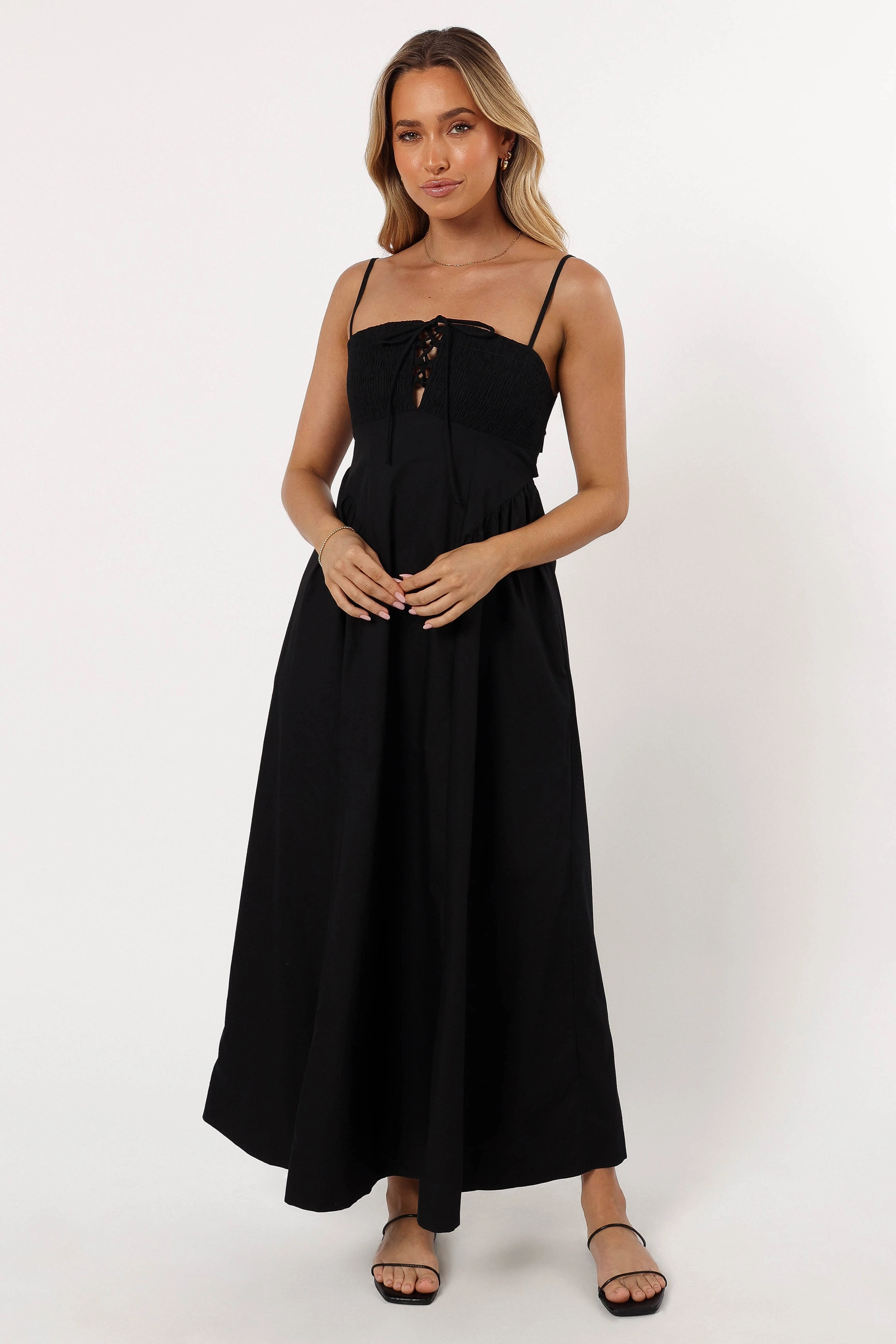 Travel Ready Alena Midi Dress - Black