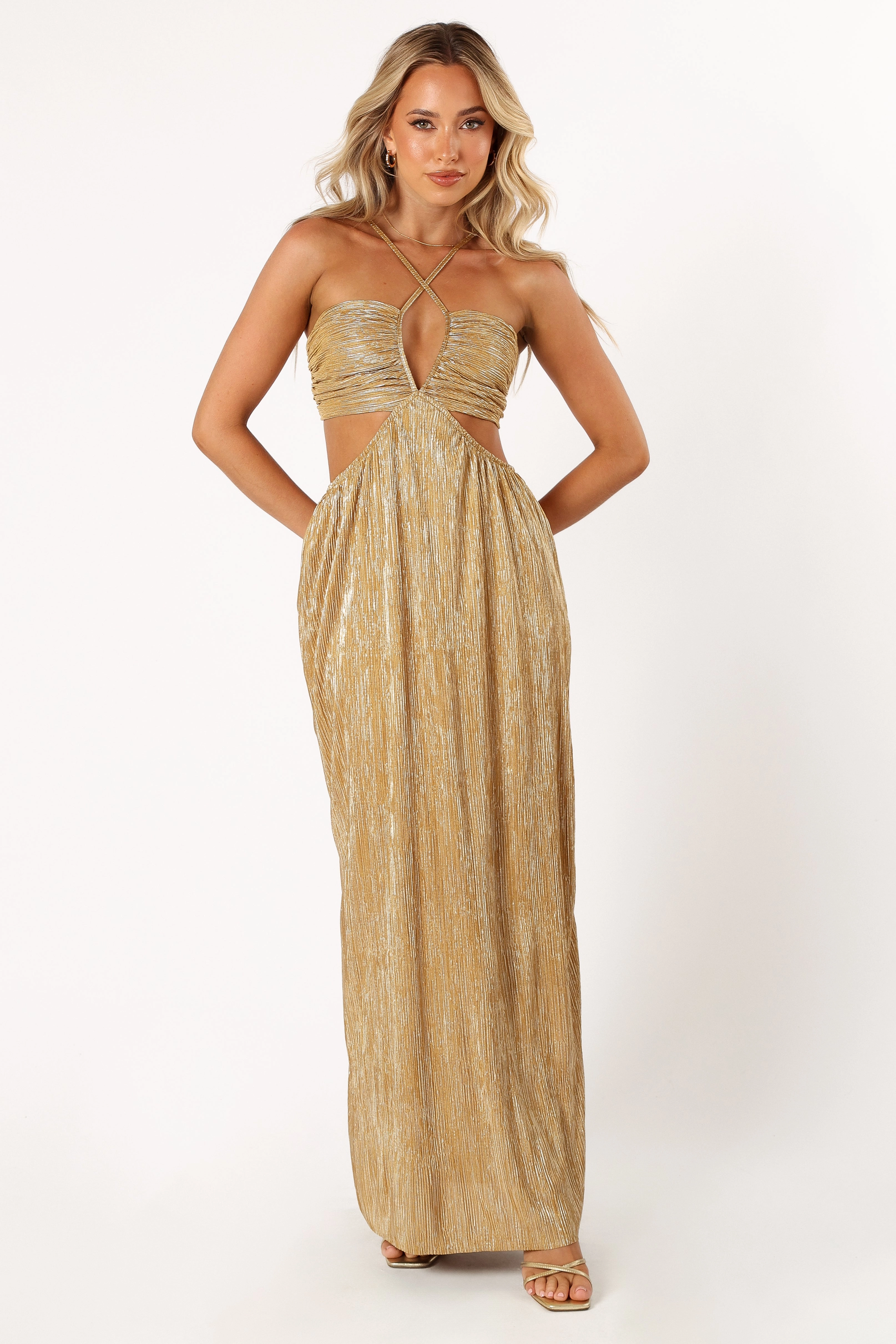 Beyz Midi Dress - Gold Layer Base All-day style