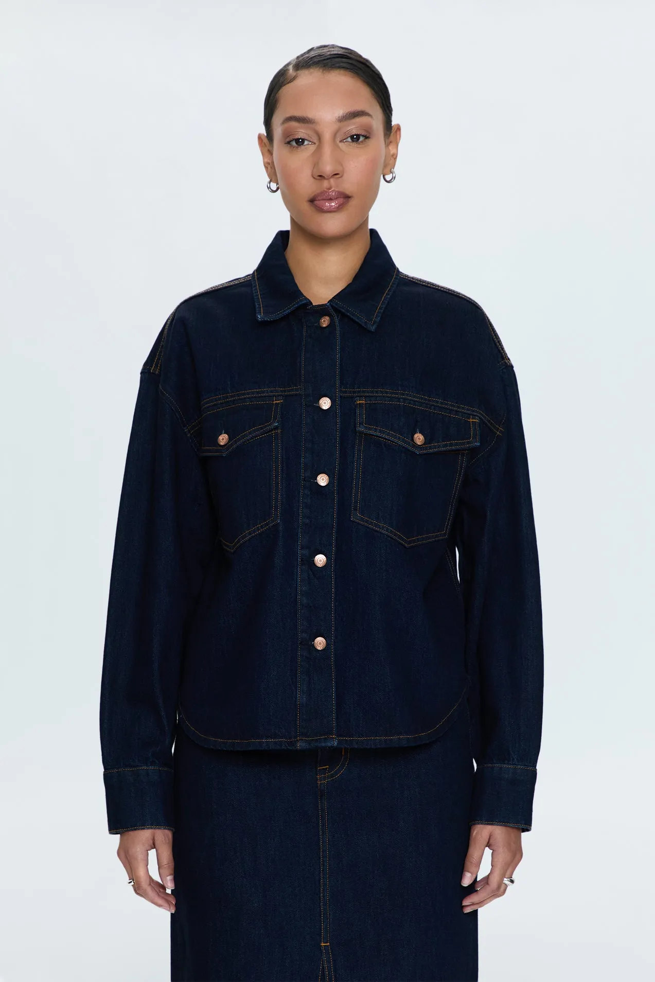 Mandy Denim Shacket - Countdown Breathable Outer Shell