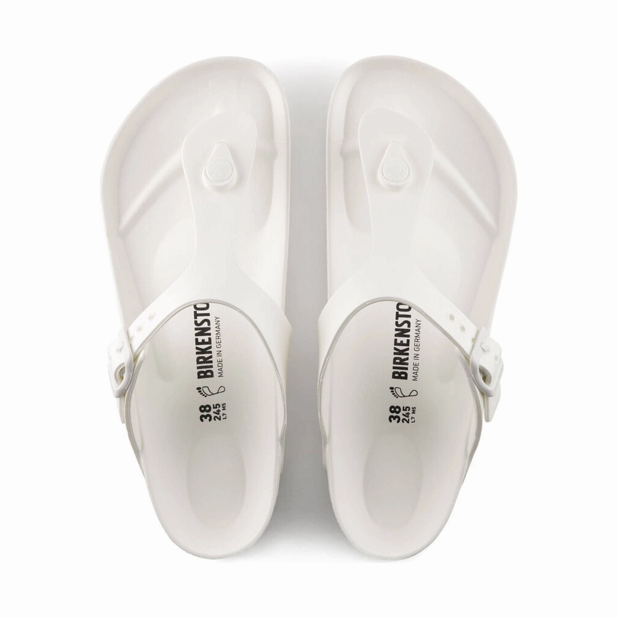 Light Travel Shoes Birkenstock Gizeh Essentials EVA Sandal - White