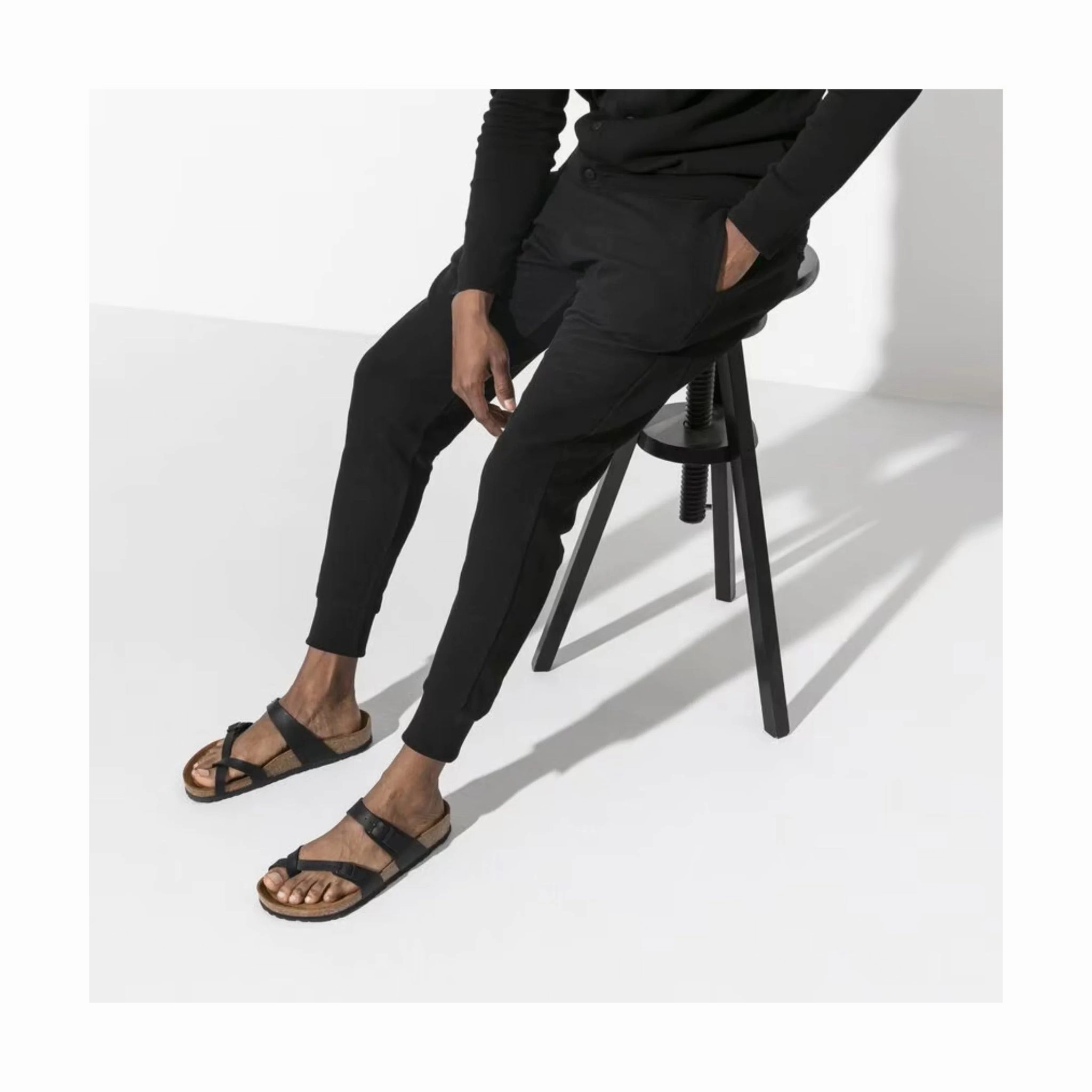 Fashion Forward Off Duty Birkenstock Mayari Sandal - Birko Flor Black