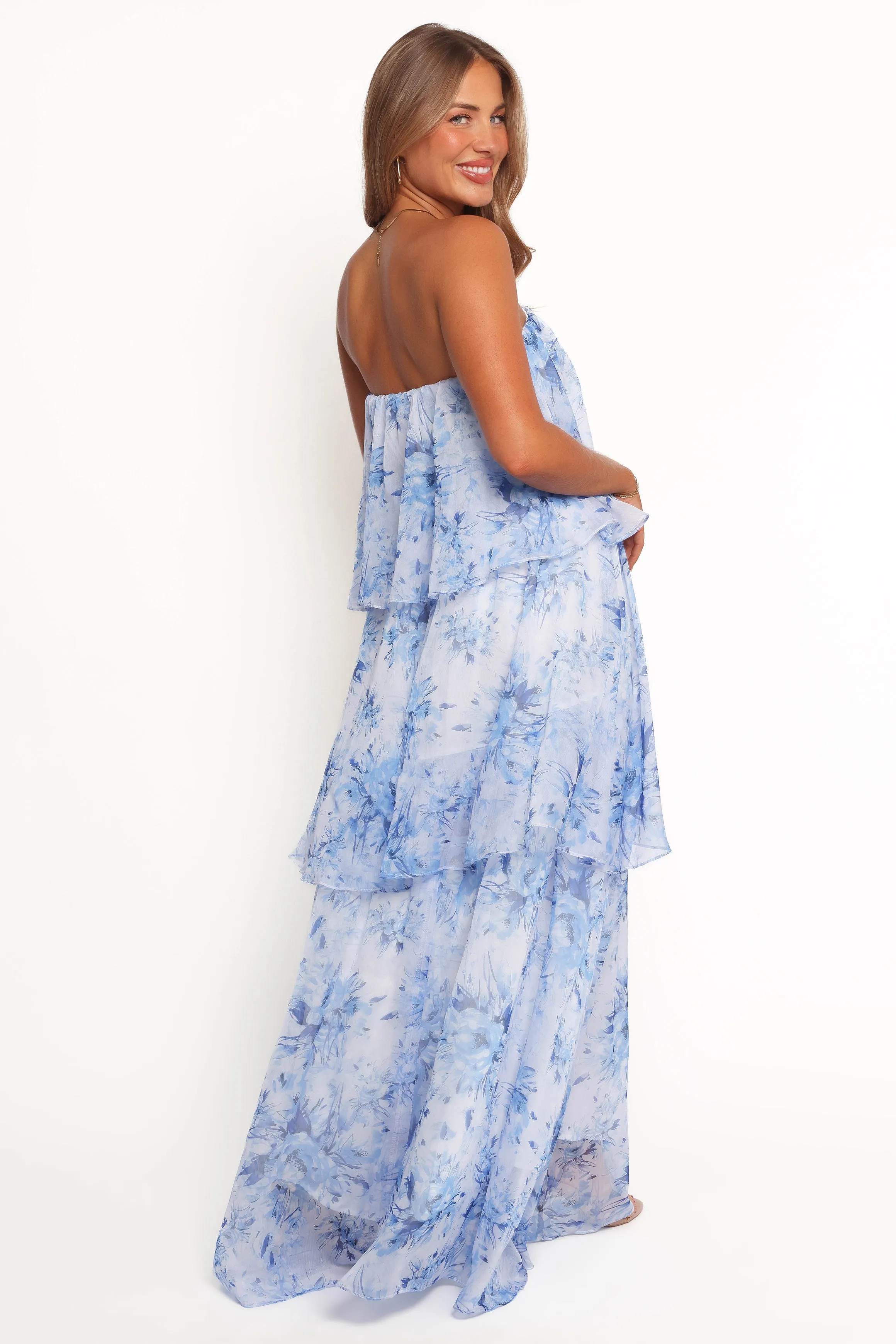 Bloom Strapless Maxi Dress - Blue Dreamy Look Chic and Cozy Wear