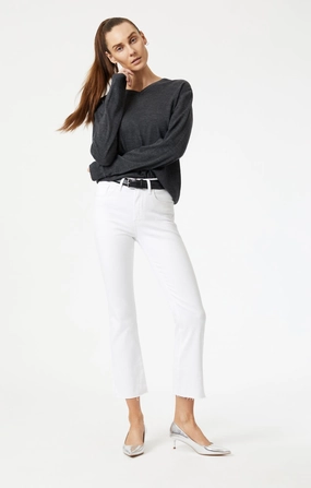 Motion Ease Daily Uniform ANIKA CROP FLARE IN WHITE LA BLUE