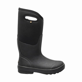 Bogs Women's Classic II Wide Calf Farm Rain Boots - Black Traction Sole