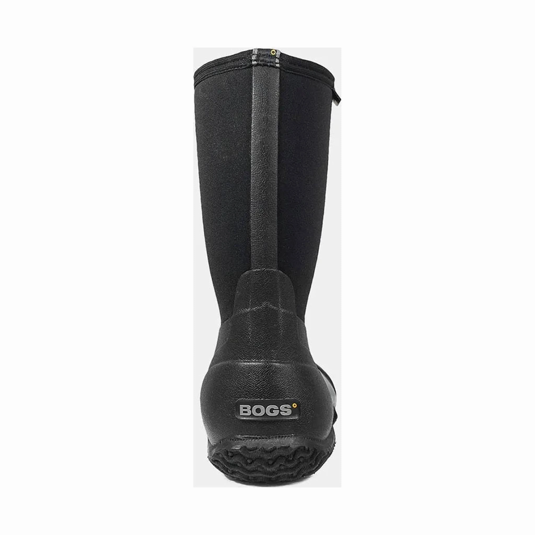 Bogs Women's Classic Mid Rain Boot - Black High Traction All Day Wear