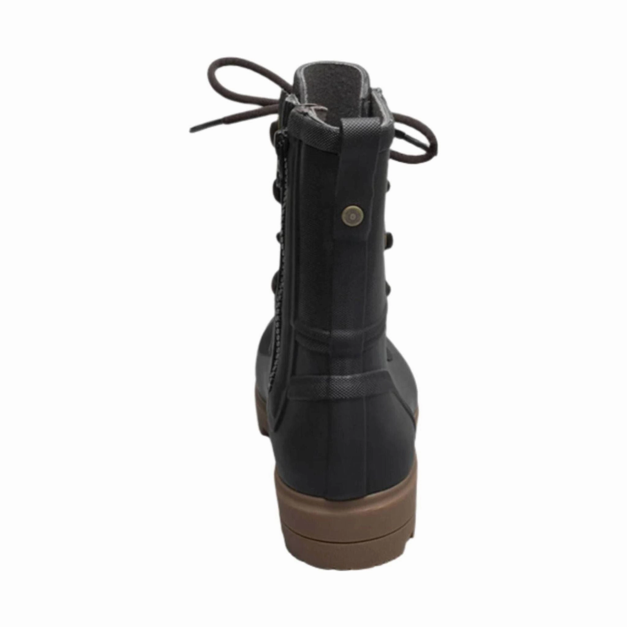 Impact Absorbing Heel Bogs Women's Holly Lace Tall Rain Boots - Black