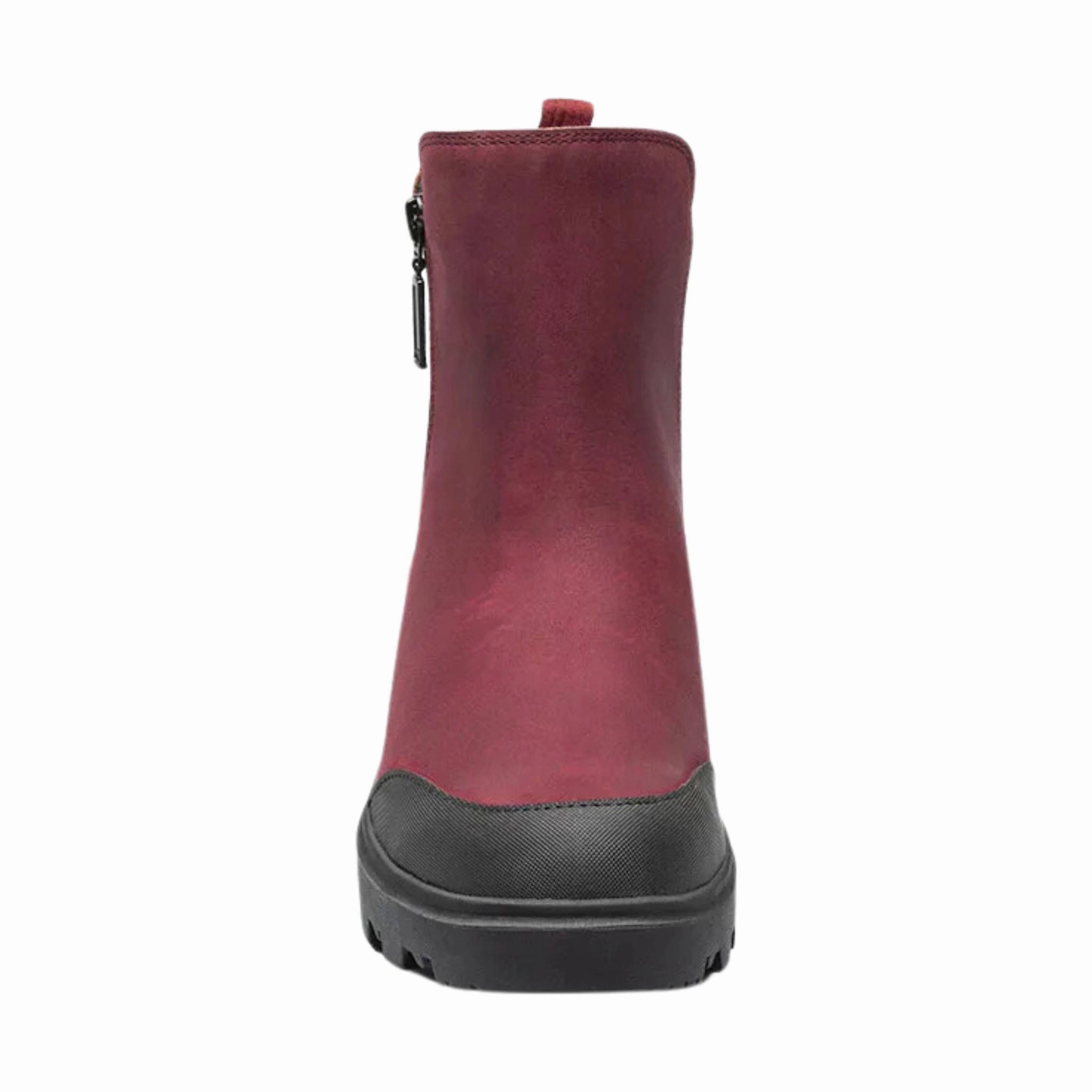 Chukka Silhouette Field Travel Bogs Women's Holly Zip Leather Rain Boot - Cranberry