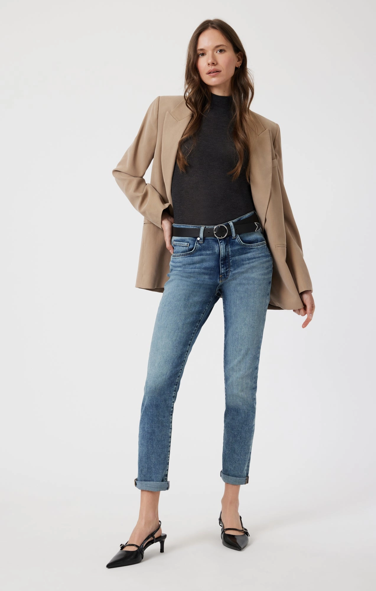 Home Comfort Weekend Warrior KATHLEEN SLIM BOYFRIEND IN LIGHT USED FEATHER BLUE