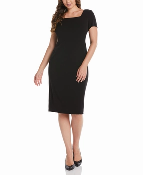 Gabardine Square Neck Dress Light and breezy summer dress Elegant Silhouette