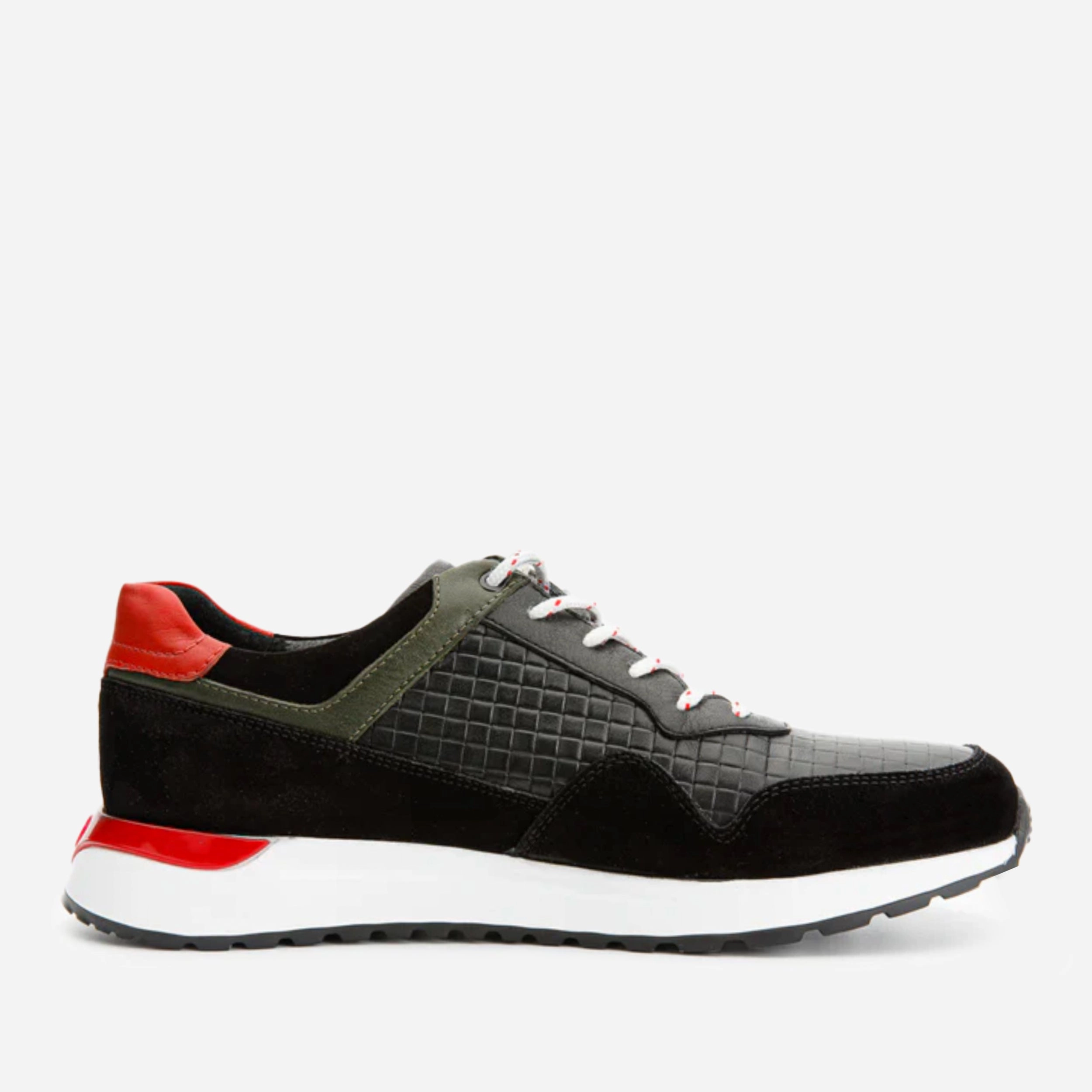 The Rakka Black & Red Leather Men Sneaker Final Sale! AntiFatigue