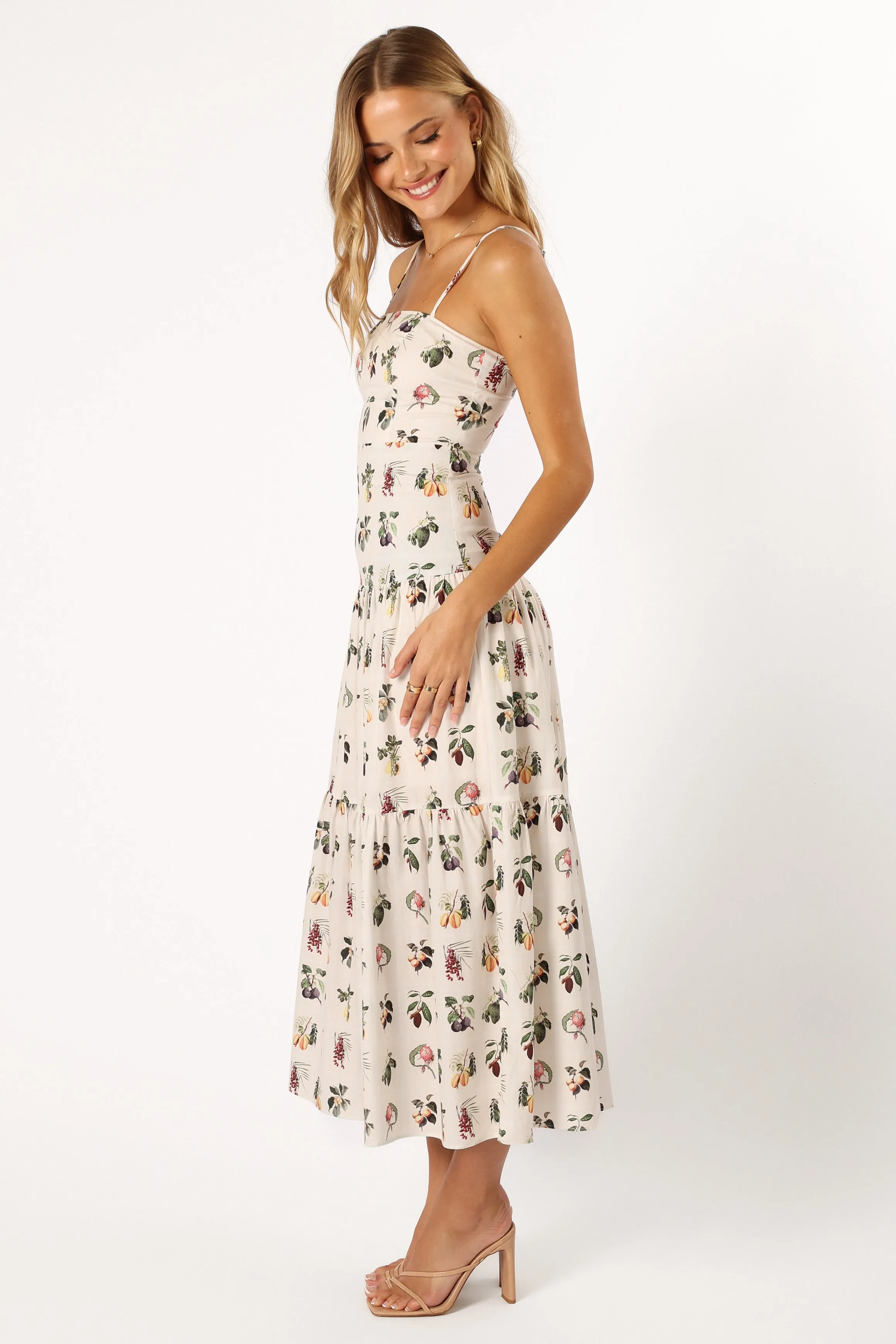 Spring Flow Effortless Layering Botanique Midi Dress - Floral