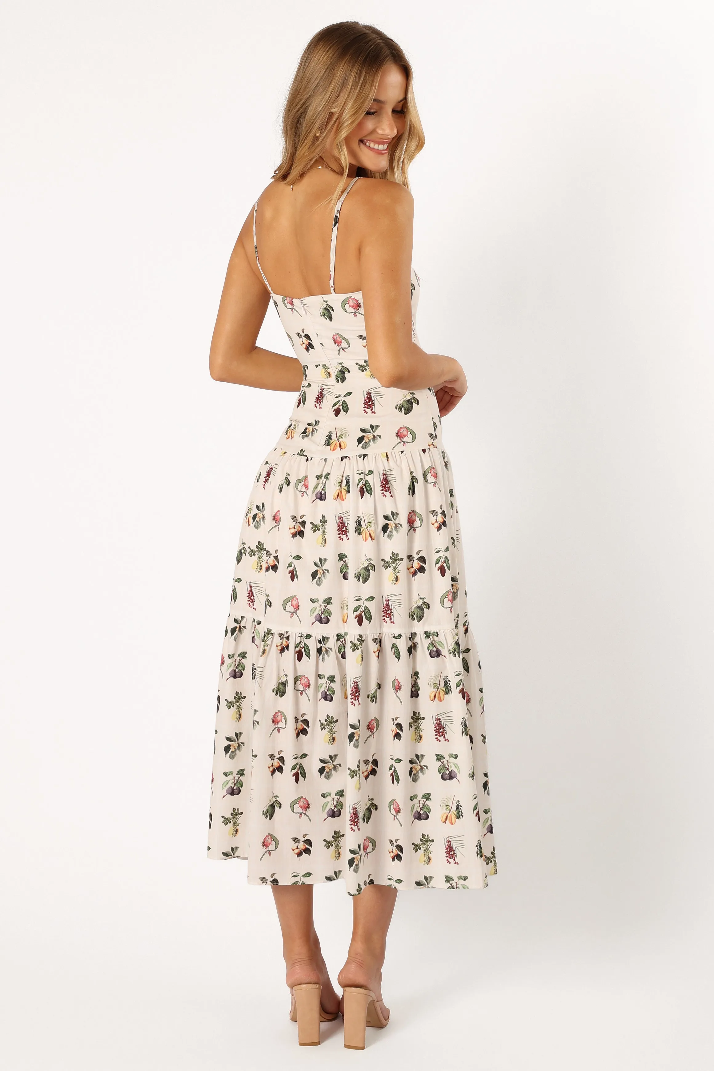 Botanique Midi Dress - Floral Soft Material Casual Comfort