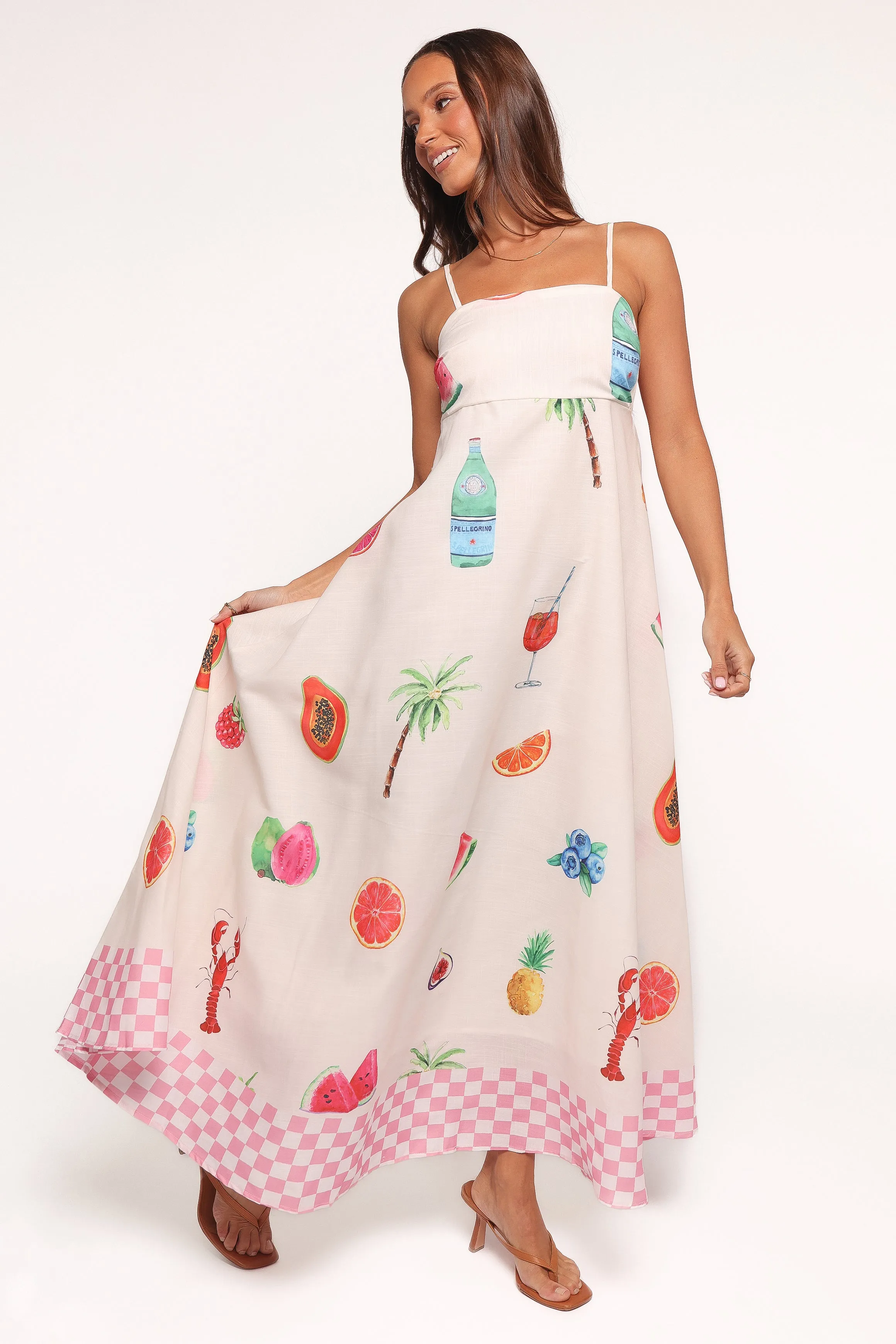 Brea Maxi Dress - Tutti Fruitti Versatile Cut Elegant brunch outfit