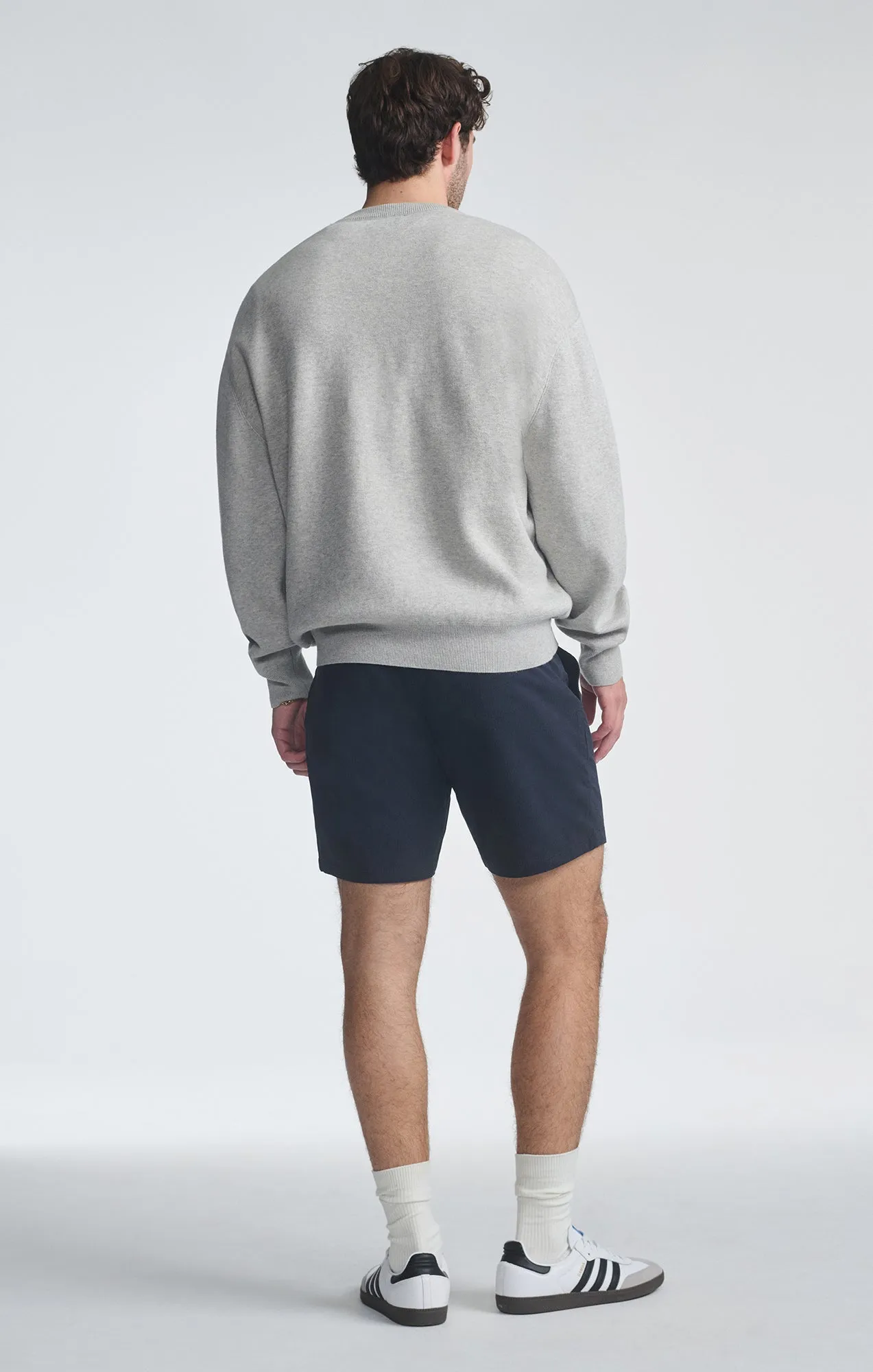 Polyester shorts NATE SHORTS IN NAVY SEERSUCKER