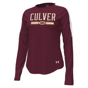 Under Armour Womens Gameday Knockout Long Sleeve Tee - Maroon Adjustable Fit