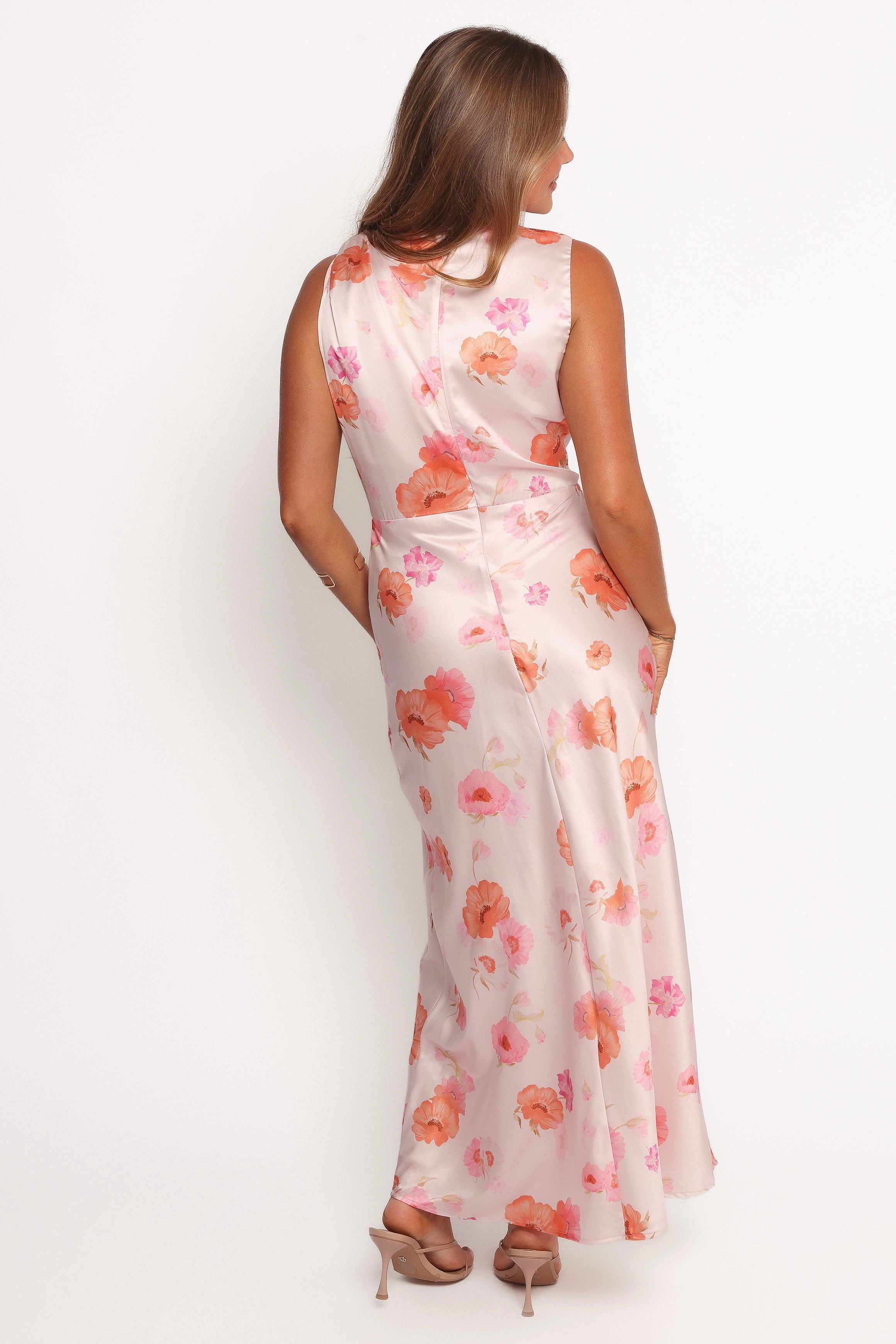 Light Fall Frayla Halter Midi Dress - Pink Floral