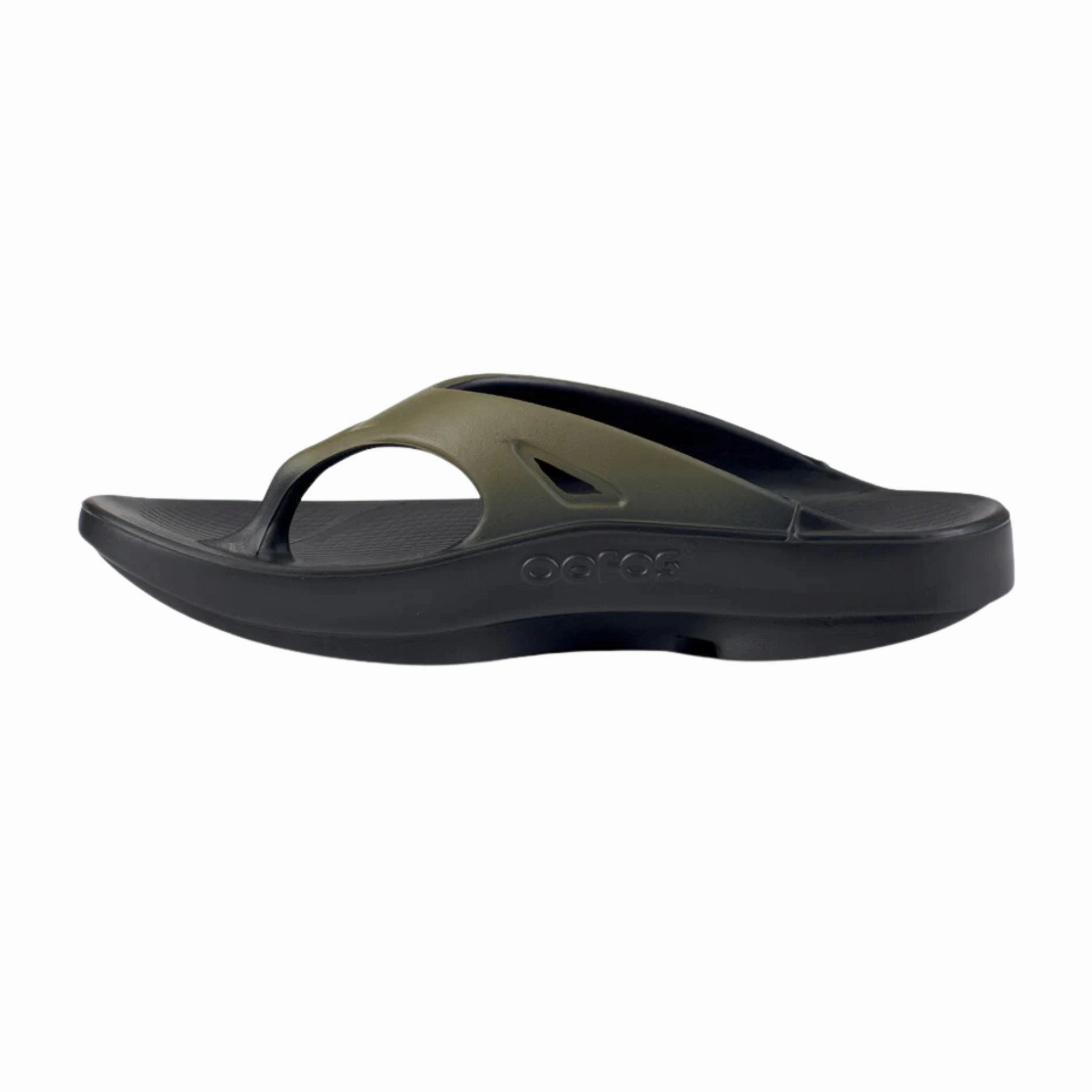 OOfos OOriginal Sport Sandal - Tactical Green Bare Foot Comfortable Support