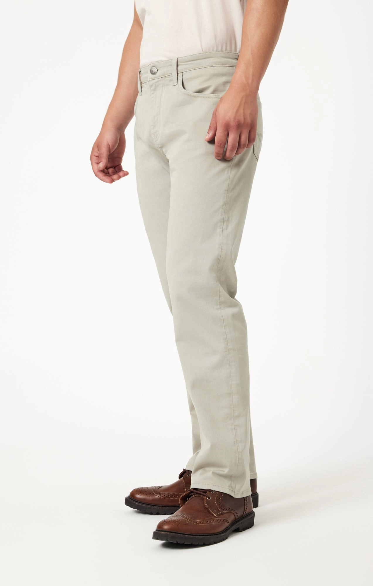 MATT RELAXED STRAIGHT LEG IN SILVER CASUAL TWILL TaglessComfort
