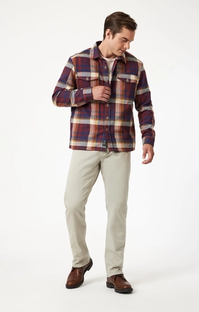 MATT RELAXED STRAIGHT LEG IN SILVER CASUAL TWILL Layered Look