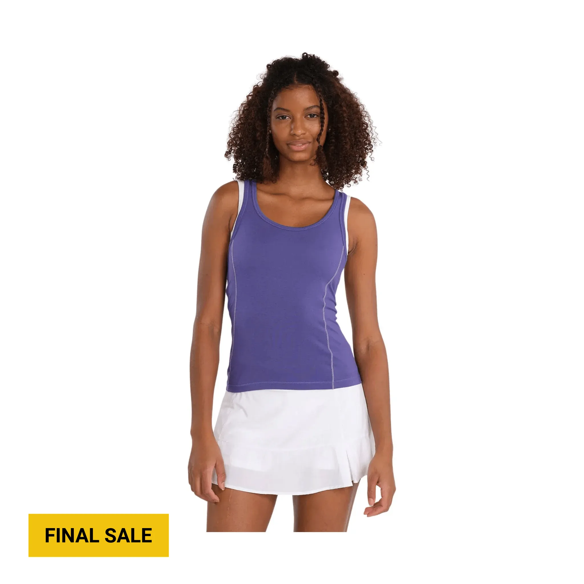 Silicone Print Detail Tasc Women's MicroAir Tech Racer Back - Vibrant Purple