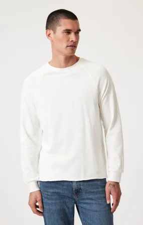 Bold colors Popular JERSEY LONG SLEEVE T-SHIRT IN ANTIQUE WHITE