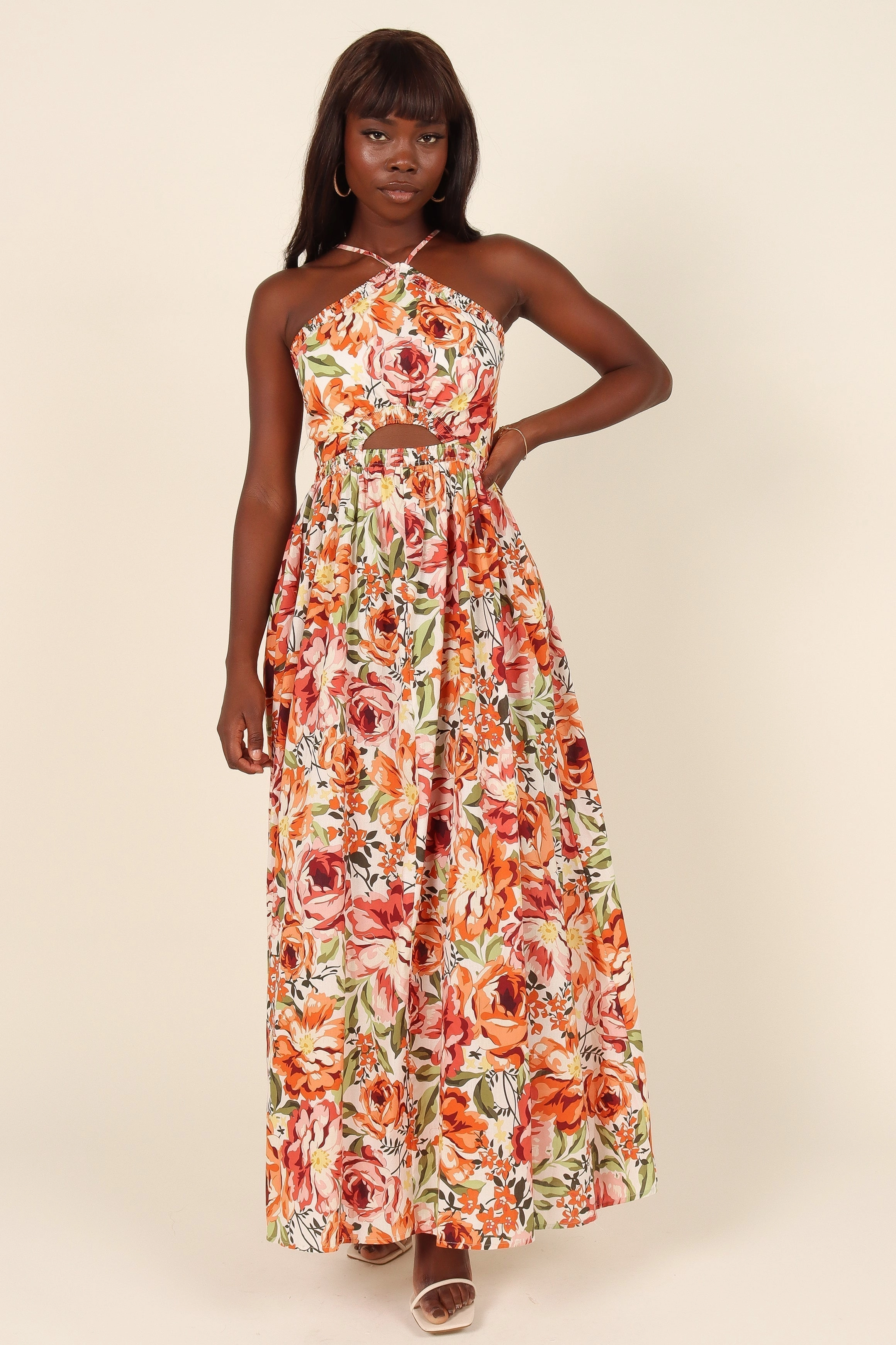 Madeira Dress - Orange Floral Jewel-Tone Flexible Mood