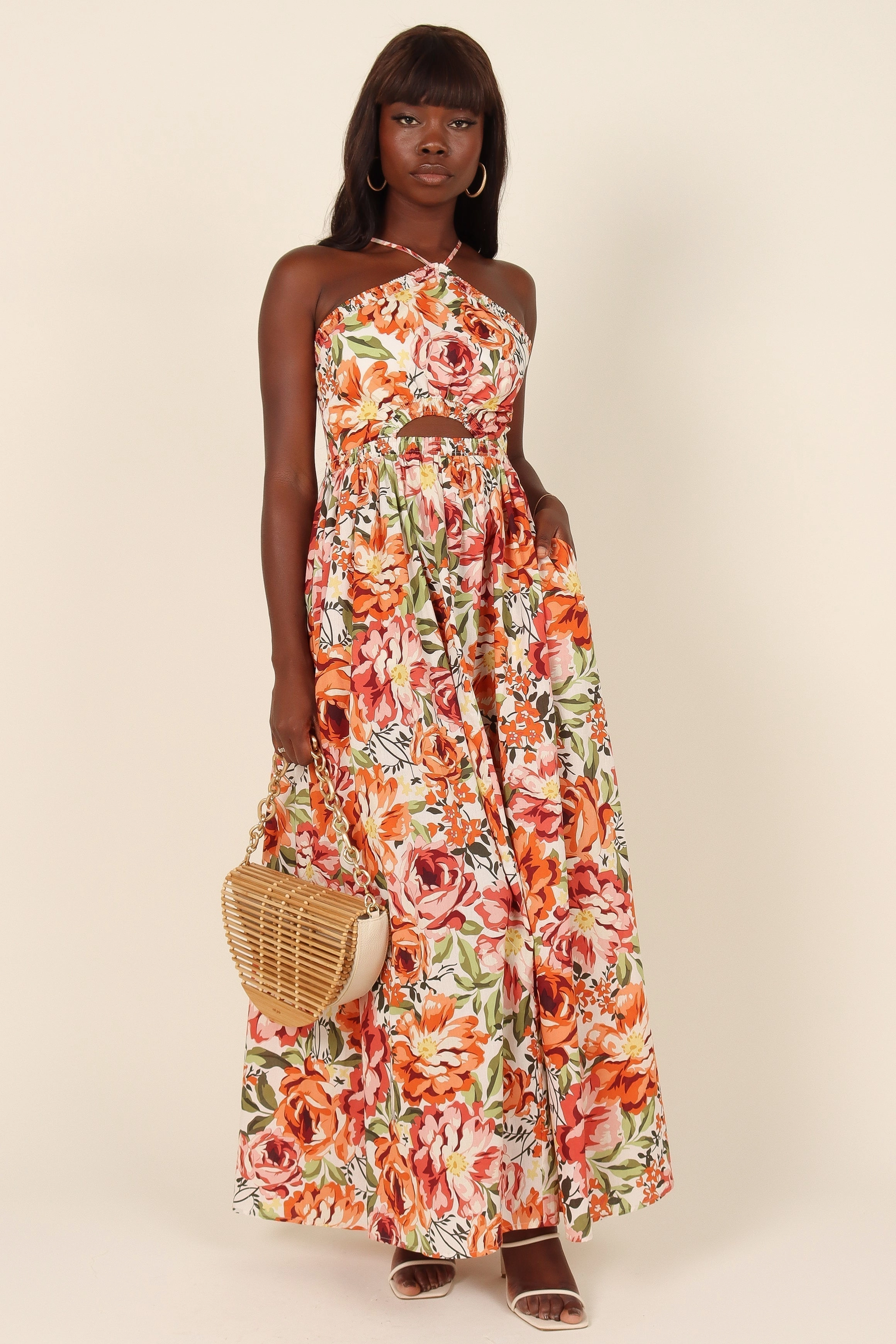 Madeira Dress - Orange Floral Chic Wear