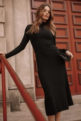 Clean Chic Briar Long Sleeve Dress - Black
