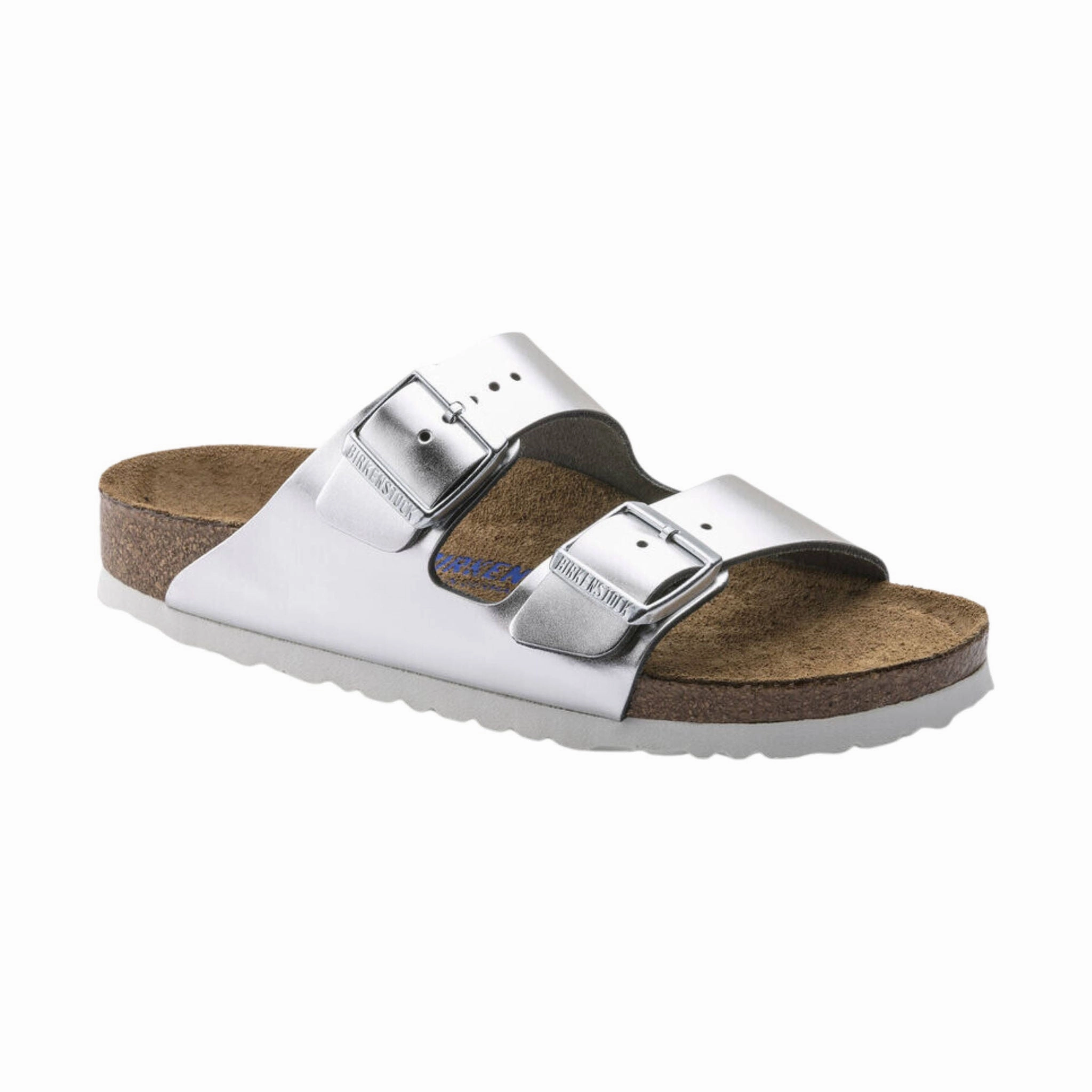 Foot Love Brikenstock Arizona Soft Footbed Sandal - Metallic Silver