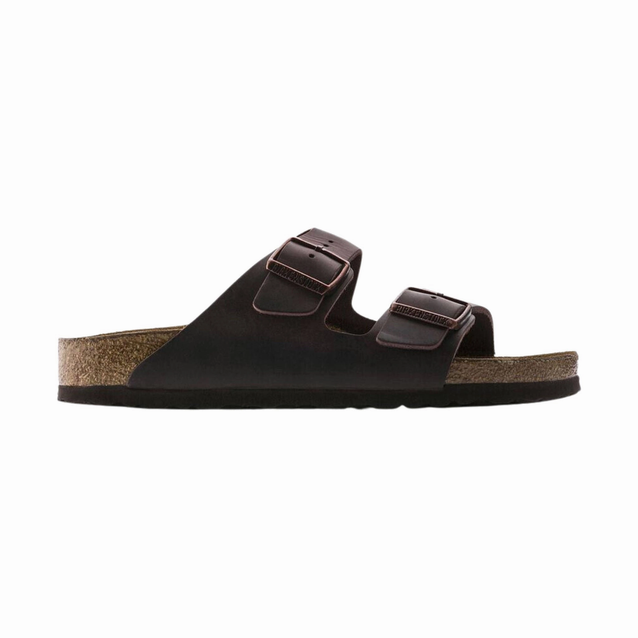 Sandy Path Machine made Brikenstock Arizona Soft Footbed Sandal - Oiled Leather Habana