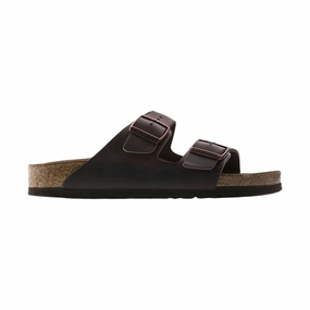 Brikenstock Arizona Soft Footbed Sandal - Oiled Leather Habana Comfy Vacation Sandals