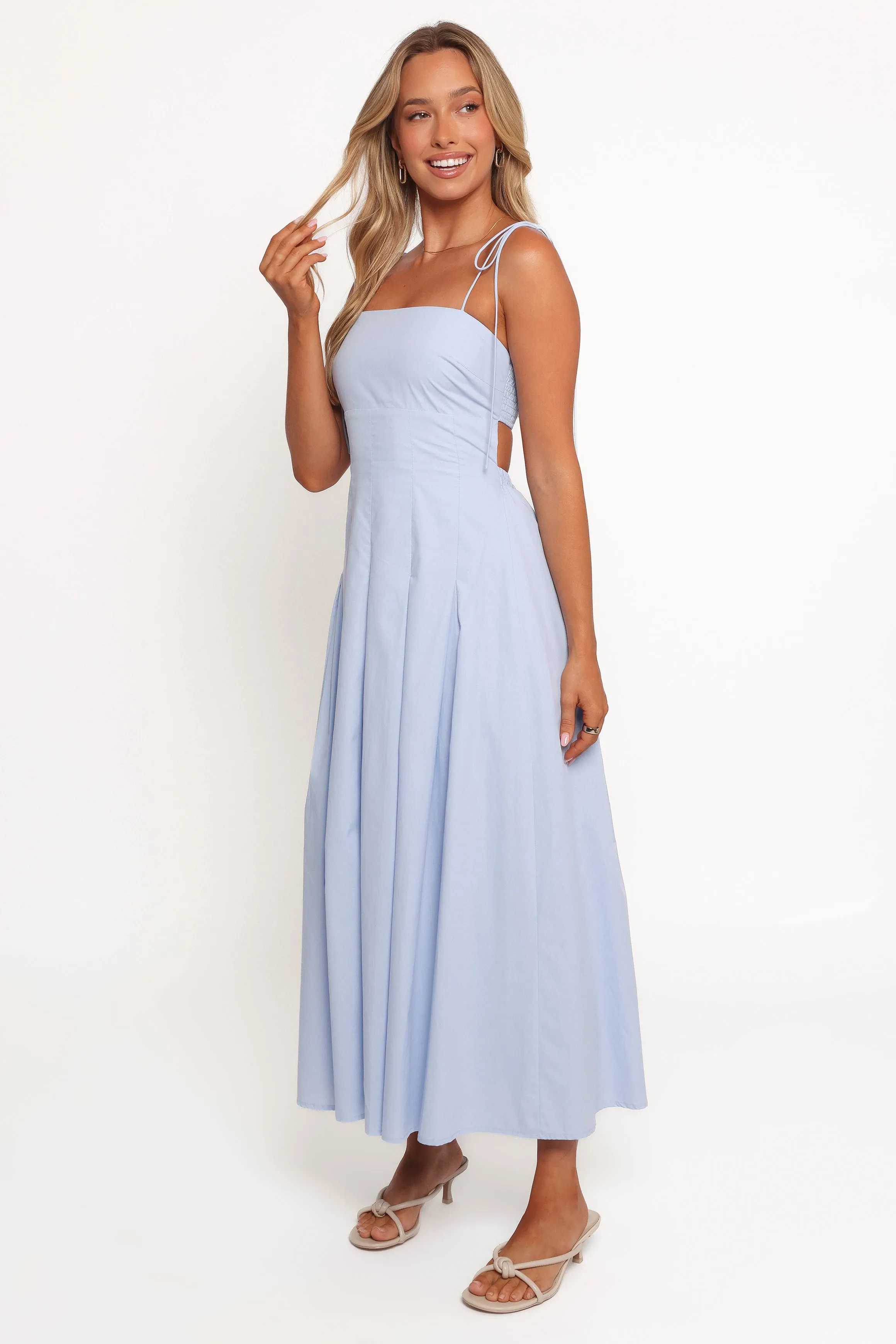 Briony Midi Dress - Blue Dry-Clean-Only