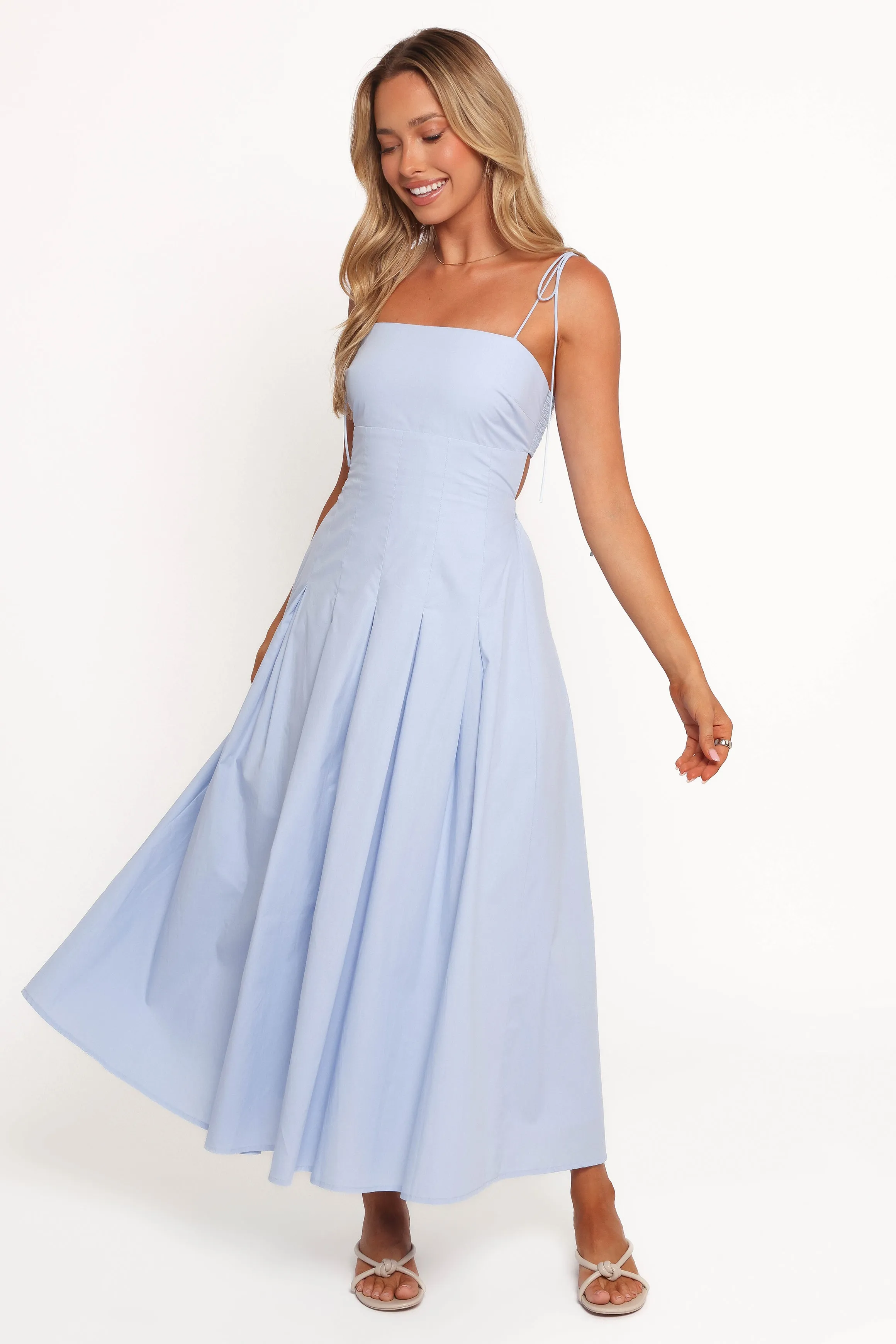 Briony Midi Dress - Blue Luxe Appeal Slim Form