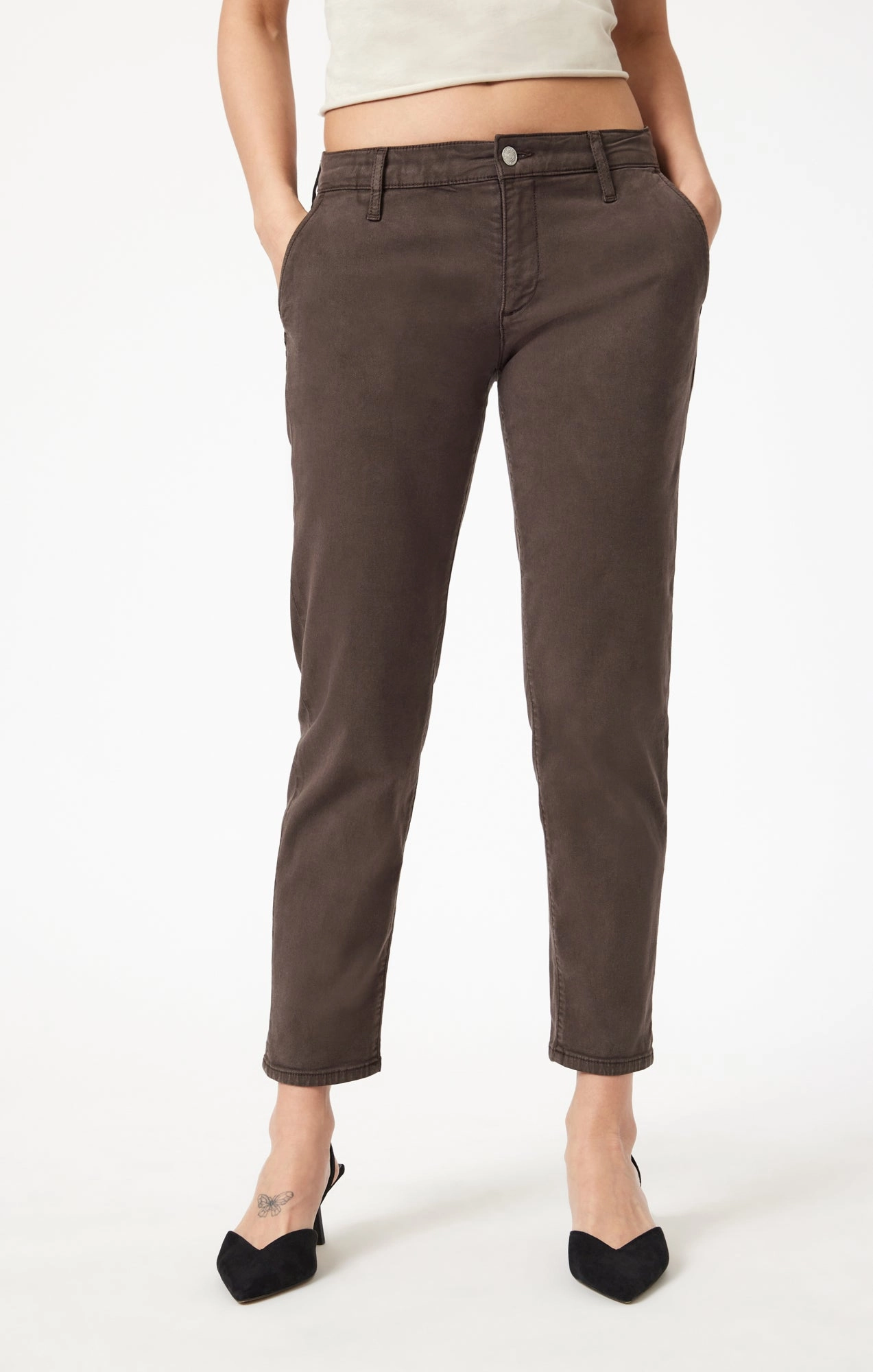 BROOKE SLIM CHINO IN OAK LUXE TWILL Functional Waist