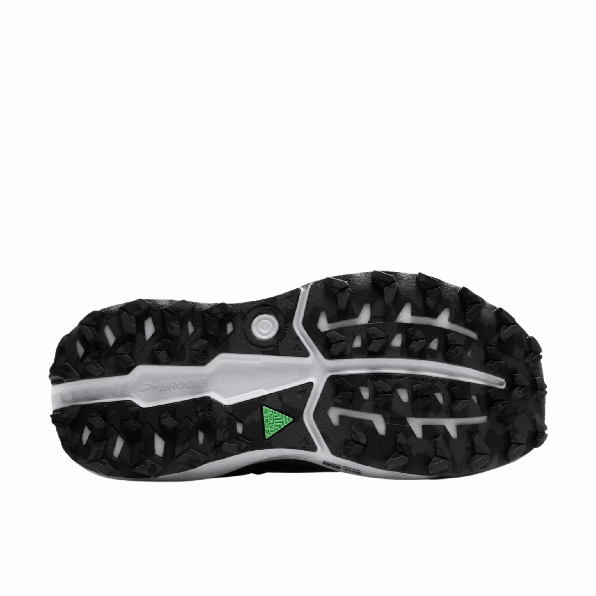 Pace Trainer Brooks Men's Caldera 8 Trail Running Shoes - Black/Blackened Pearl/White