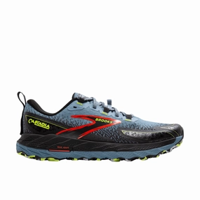 Brooks Men's Cascadia 18 Trail Running Shoe - Citadel/Ebony/Lime Everyday Flex