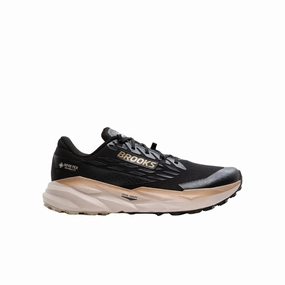 Hyperlock Heel Cage Brooks Men's Cascadia 19 GTX Trail Running Shoes - Black/Ebony/Chateau Gray