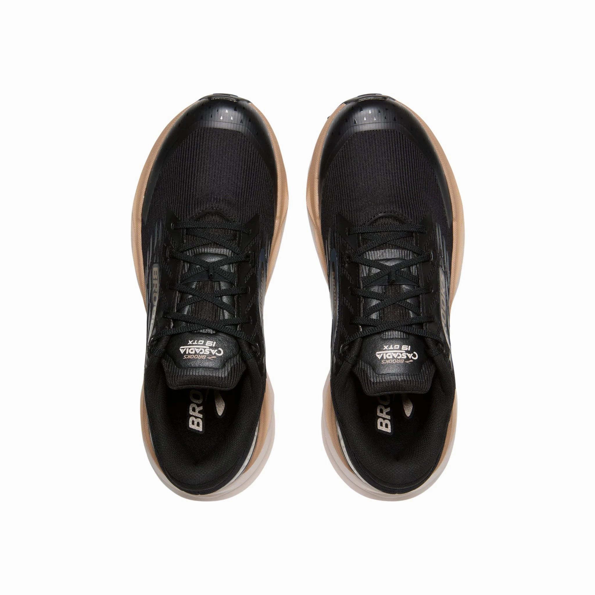 Brooks Men's Cascadia 19 GTX Trail Running Shoes - Black/Ebony/Chateau Gray Wide Toe Box Option