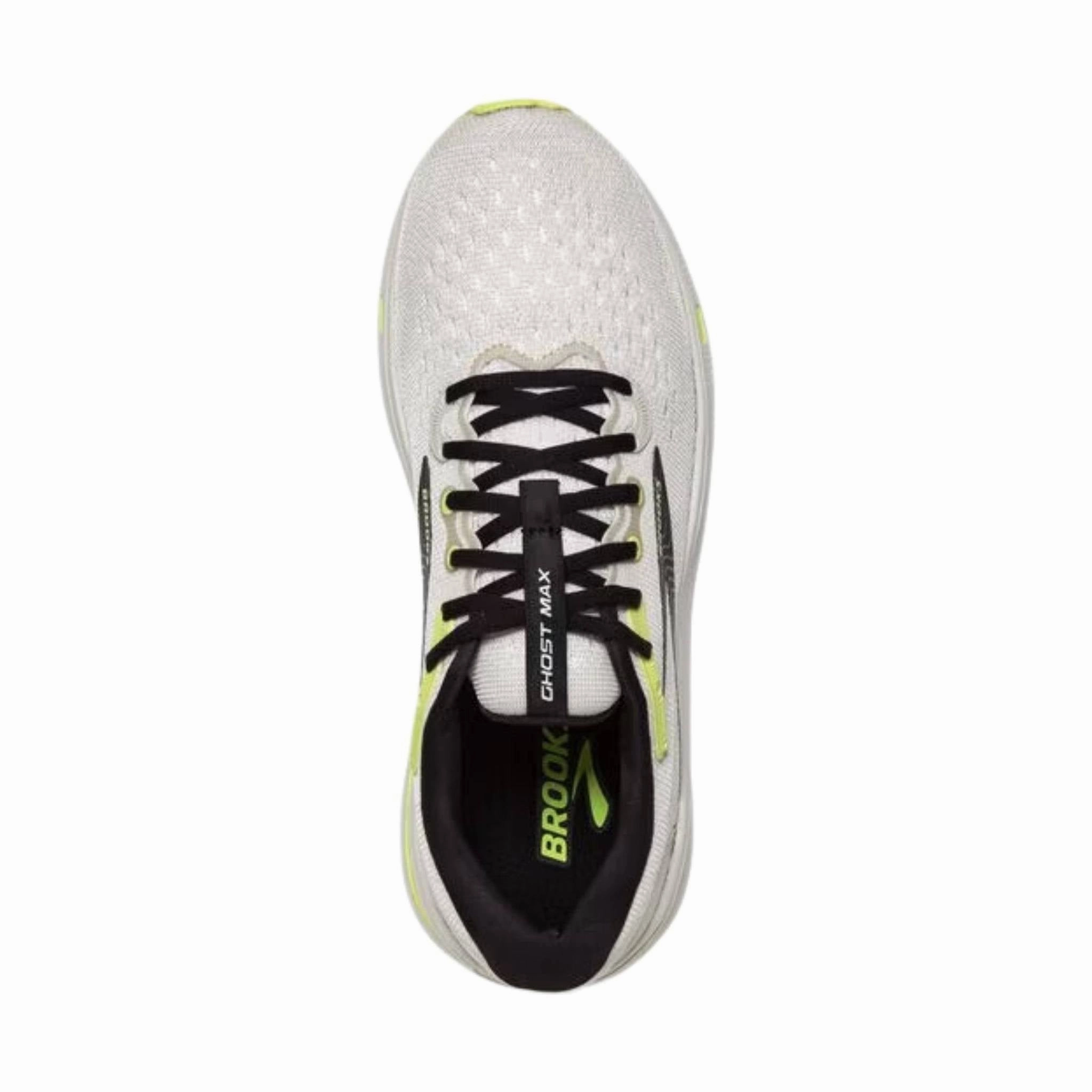 Light   Weight Design Grip tech Brooks Men's Ghost Max Running Shoe - Grey/Black/Sharp Green