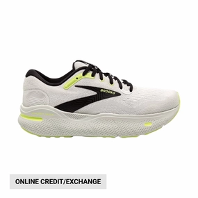 Brooks Men's Ghost Max Running Shoe - Grey/Black/Sharp Green Breathable Insole Cover City Drive