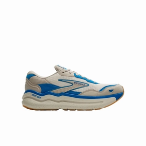 Superior Cushioning Lateral Stability Guide Brooks Men's Ghost Max SE Road Running Shoes - Silver Lining/Blue/Surf the Web