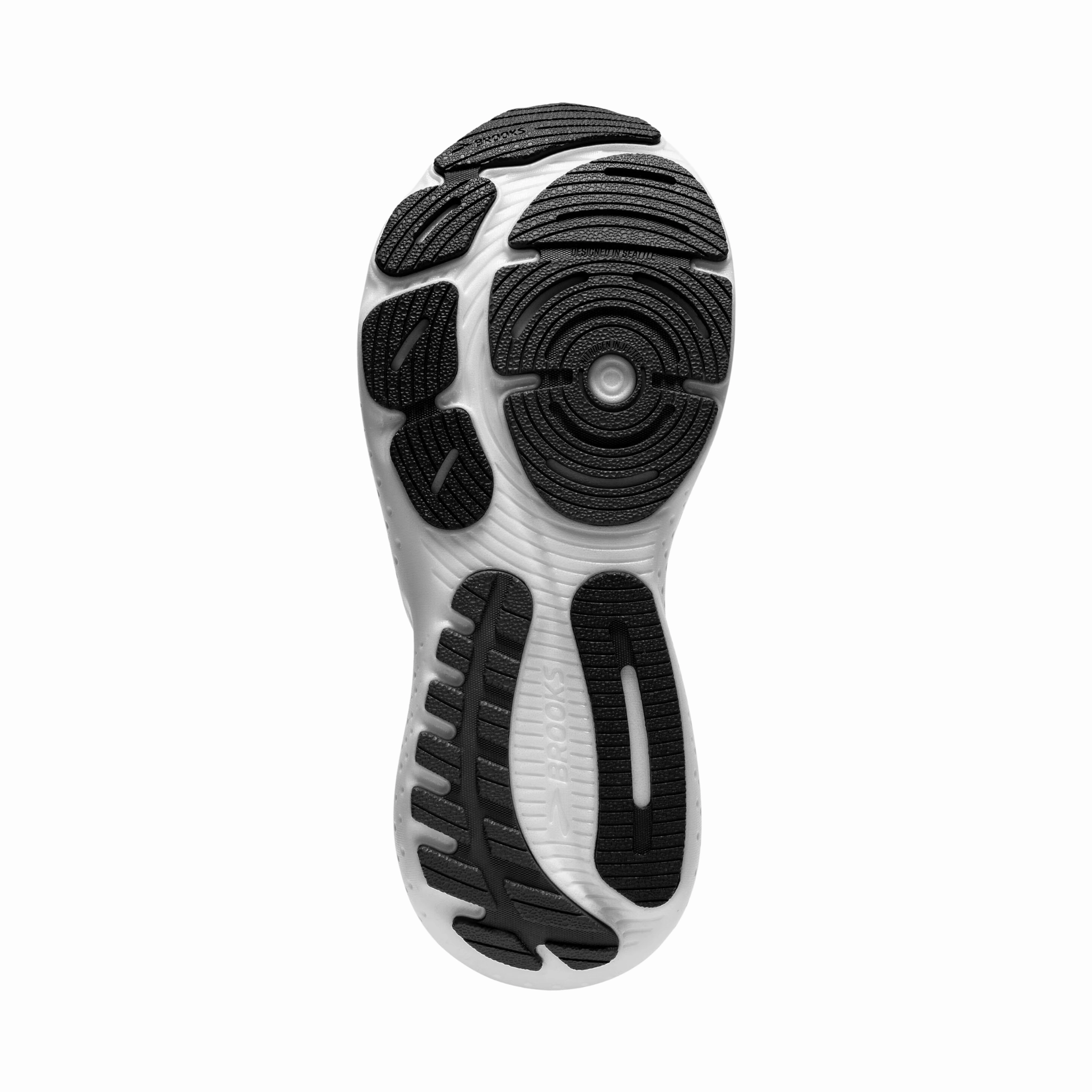 ZipUp Brooks Men's Glycerin 21 Road Running Shoes - Black/Grey/White