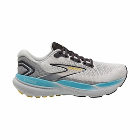 Microfiber Heel Counter Brooks Men's Glycerin 21 Road Running Shoes - Coconut/Forged Iron/Yellow