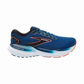 Ventilation Technology Brooks Men's Glycerin GTS 21 Road Running Shoes - Blue Opal/Black/Nasturtium
